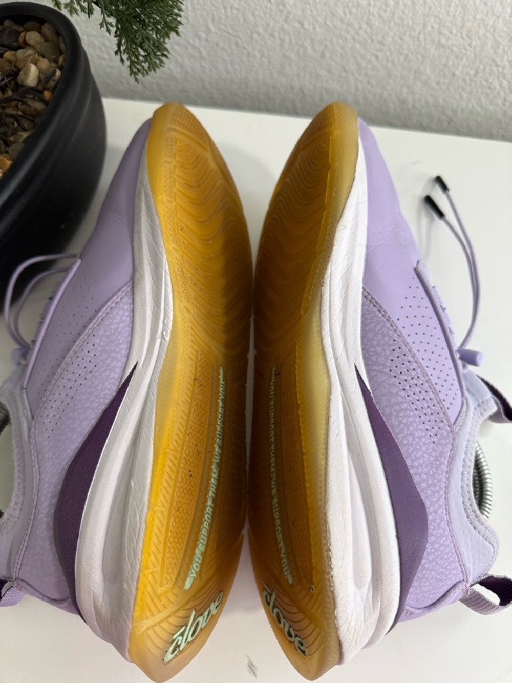 Clove Women's Lavender Athletic Sneakers with Deep Purple Accents - Picture 7 of 9